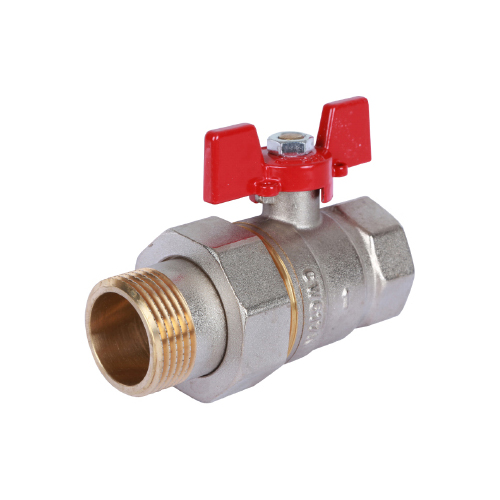 ROMMER Шаровой кран с американкой 1" ВР/НР, ручка бабочка