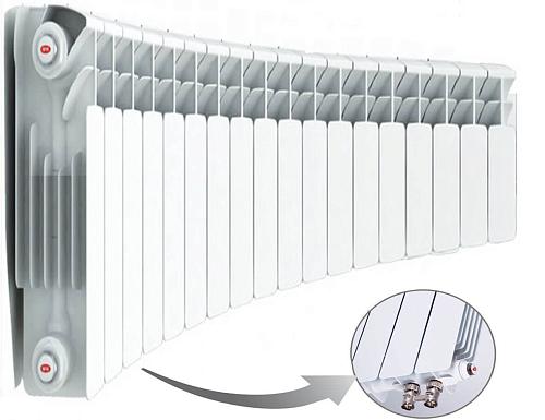 Rifar Base Ventil Flex 350 - 14 секции Биметаллический радиусный радиатор