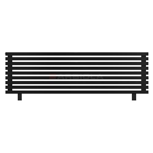 Arbiola Gorizont Ritmo HZ 2000-40-09 секций чёрный горизонтальный  радиатор c боковым подключением (на ножках)