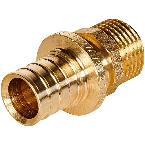 ROMMER Переходник с наружной резьбой 20xG1/2 для трубы из сшитого полиэтилена осевой