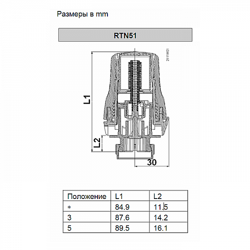 Itermic RTN51 Термостатическая головка