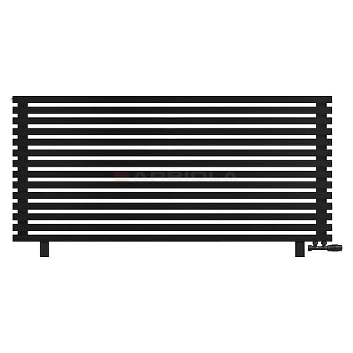 Arbiola Gorizont Ritmo VZ 1750-40-14 секций чёрный горизонтальный  радиатор c нижним подключением (на ножках)