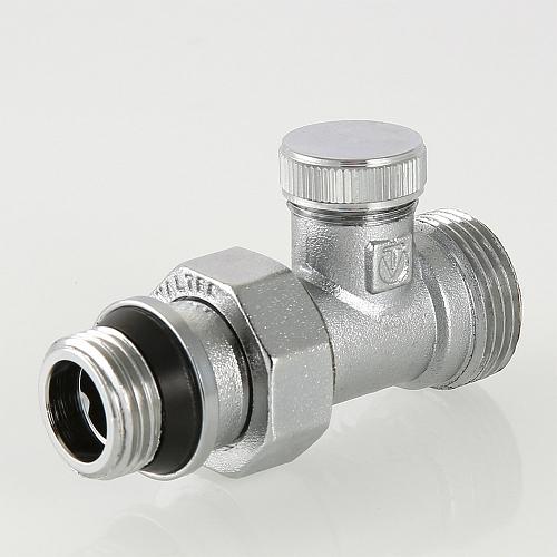 Valtec 1/2" x 3/4" (евроконус) Клапан настроечный прямой с самоуплотняющимся полусгоном и переходом