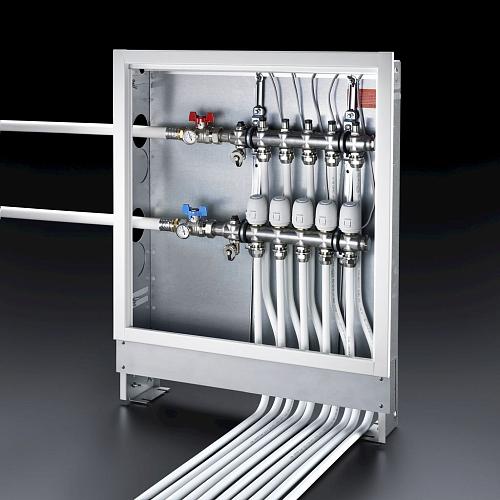 Oventrop Multidis SF Коллектор 6 отводов G 3/4'' с вентильными вставками (воздушник сзади)