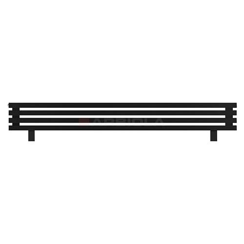 Arbiola Gorizont Ritmo HZ 1500-40-04 секции чёрный горизонтальный  радиатор c боковым подключением (на ножках)