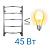 Energy H-chrome G6 800 500 Электрический  полотенцесушитель 