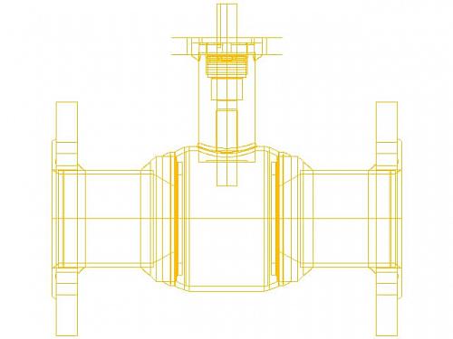 Danfoss DN150 (065N0352G) Кран шаровой JIP-FF без редуктора с фланцем под электропривод Pу25