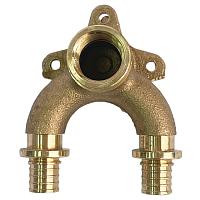 STOUT Угольник 16x1/2" проточный настенный бронзовый для труб из сшитого полиэтилена