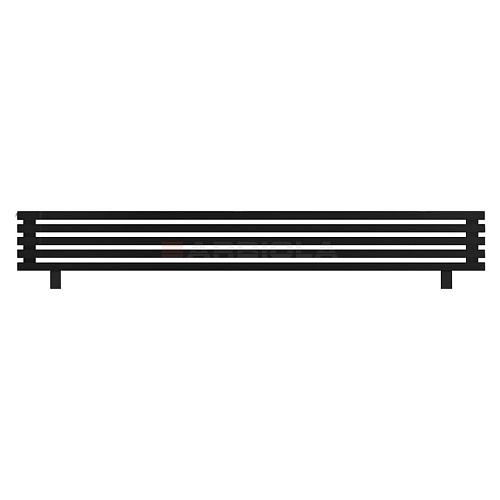 Arbiola Gorizont Ritmo HZ 2200-40-05 секций чёрный горизонтальный  радиатор c боковым подключением (на ножках)