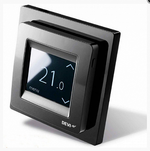 Devi Devireg Touch Black Накладной встраиваемый электронный терморегулятор