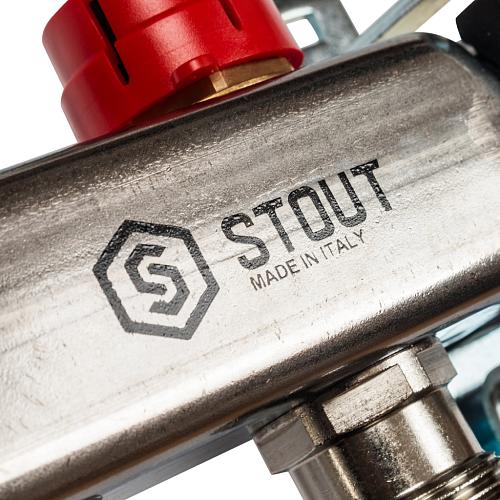 SMS 0917 000005 STOUT Коллектор из нержавеющей стали с расходомерами 5 вых.