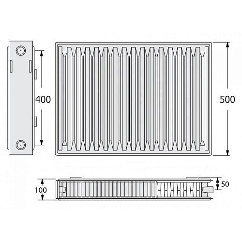 Kermi FKO 22 500x1200 панельный радиатор с боковым подключением