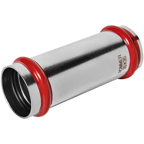 ROMMER Муфта надвижная 35 из нержавеющей стали прессовой, арт. RSS-0019-000035