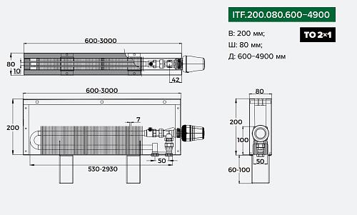Itermic ITF 200-80-900 конвектор напольный