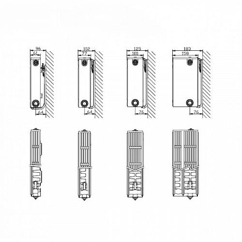 STELRAD Compact 11 900х1600 Стальные панельные радиаторы с боковым подключением