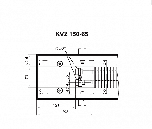 Techno Power KVZ 150-65-2400 Внутрипольный конвектор увеличенной мощности