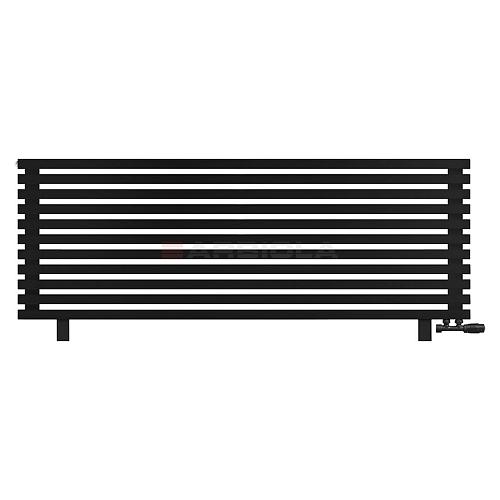 Arbiola Gorizont Ritmo VZ 1750-40-11 секций чёрный горизонтальный  радиатор c нижним подключением (на ножках)