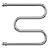 Terminus М-образный 1" БШ 500х500 Водяной полотенцесушитель 