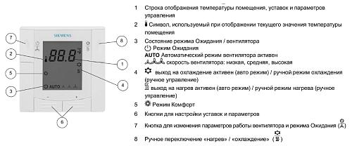 Siemens RDF310.2/MM Комнатный контроллер