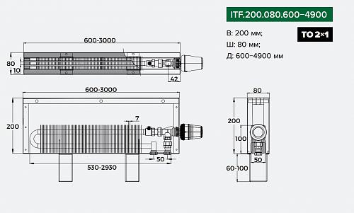 Itermic ITF 200-80-2500 конвектор напольный
