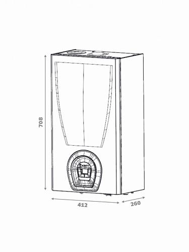 Federica Bugatti 24 VARME Black Котел газовый 2-х контурный с WI-FI (латунная гидрогруппа)