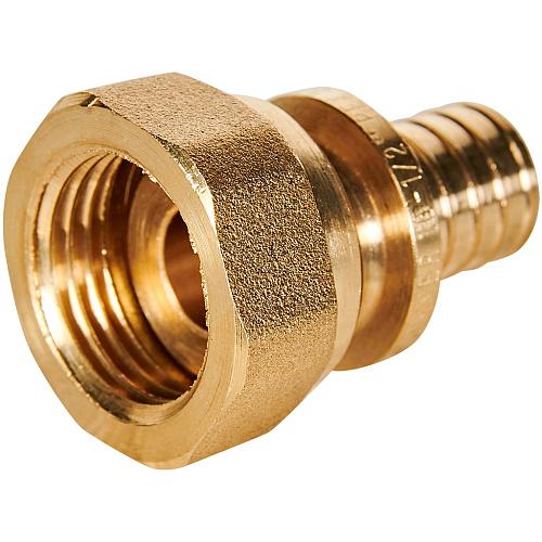 ROMMER Переходник с накидной гайкой 16xG1/2 для трубы из сшитого полиэтилена осевой