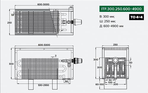 Itermic ITF 300-250-3000 конвектор напольный