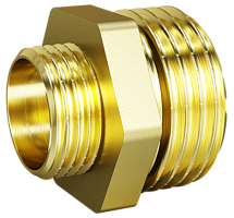 LD Pride Ниппель переходной DN15х10 (1/2"НР х 3/8"НР) латунь