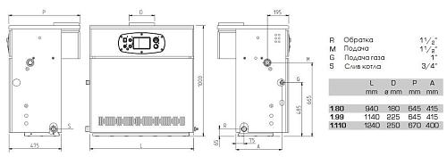 BAXI Slim HPS 1.80 Напольный газовый котел с чугунным теплообменником