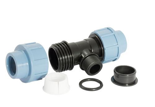 Unipum D25x3/4" Тройник н/р фитинг для труб ПНД
