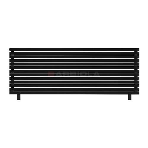 Arbiola Gorizont Liner HZ 2500-36-13 секции черный горизонтальный радиатор c боковым подключением с ножками