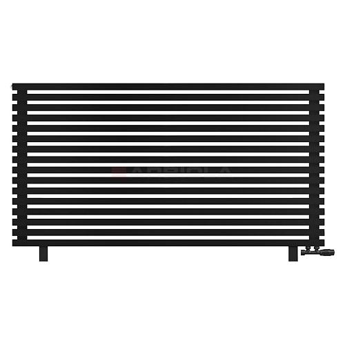 Arbiola Gorizont Ritmo VZ 1750-40-16 секций чёрный горизонтальный  радиатор c нижним подключением (на ножках)