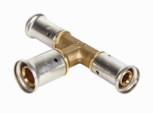 Henco Тройник переходный увеличенный в центре, латунь пресс, 26x32x26