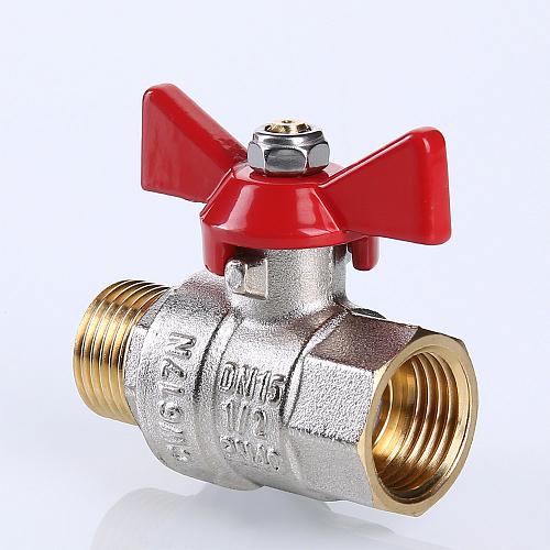 Valtec Base 1/2" Кран шаровой внутренняя/наружная резьба рукоятка бабочка