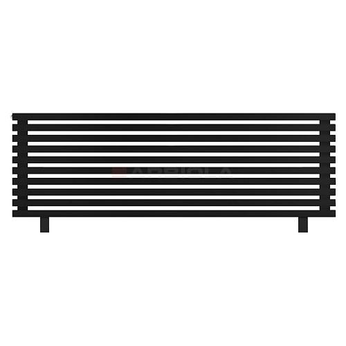 Arbiola Gorizont Ritmo HZ 2000-40-10 секций чёрный горизонтальный  радиатор c боковым подключением (на ножках)