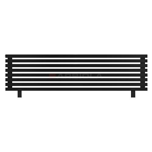 Arbiola Gorizont Ritmo HZ 2000-40-08 секций чёрный горизонтальный  радиатор c боковым подключением (на ножках)