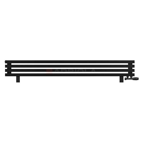 Arbiola Gorizont Ritmo VZ 1750-40-04 секции чёрный горизонтальный  радиатор c нижним подключением (на ножках)
