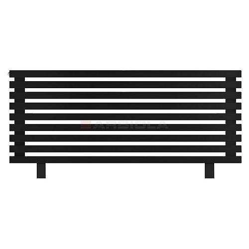 Arbiola Gorizont Ritmo HZ 1250-40-09 секций чёрный горизонтальный  радиатор c боковым подключением (на ножках)