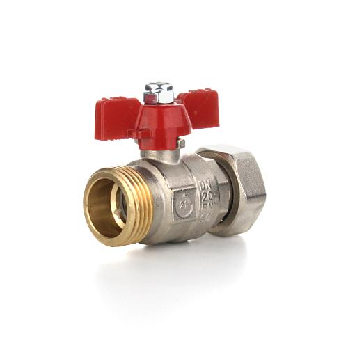 Elsen Кран шаровой НВ 1 1/4", ручка - бабочка, с накидной гайкой и возможностью опломбировки