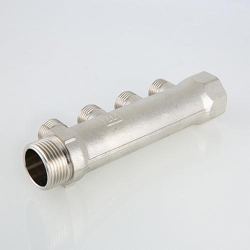 Valtec 1", 2 х 1/2" Коллектор с наружной резьбой 2 вых. (плоское уплотнение)