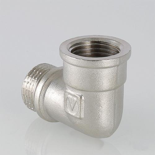 Valtec 1 1/2" Угольник латунный никелированный с переходом на наружную резьбу